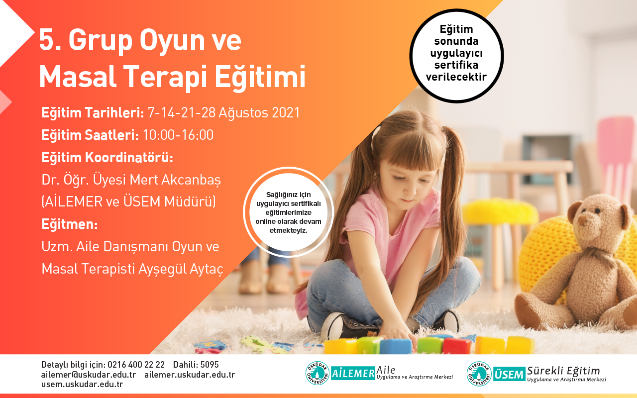 5. Grup Oyun ve Masal Terapisi Uygulayıcı Eğitimi