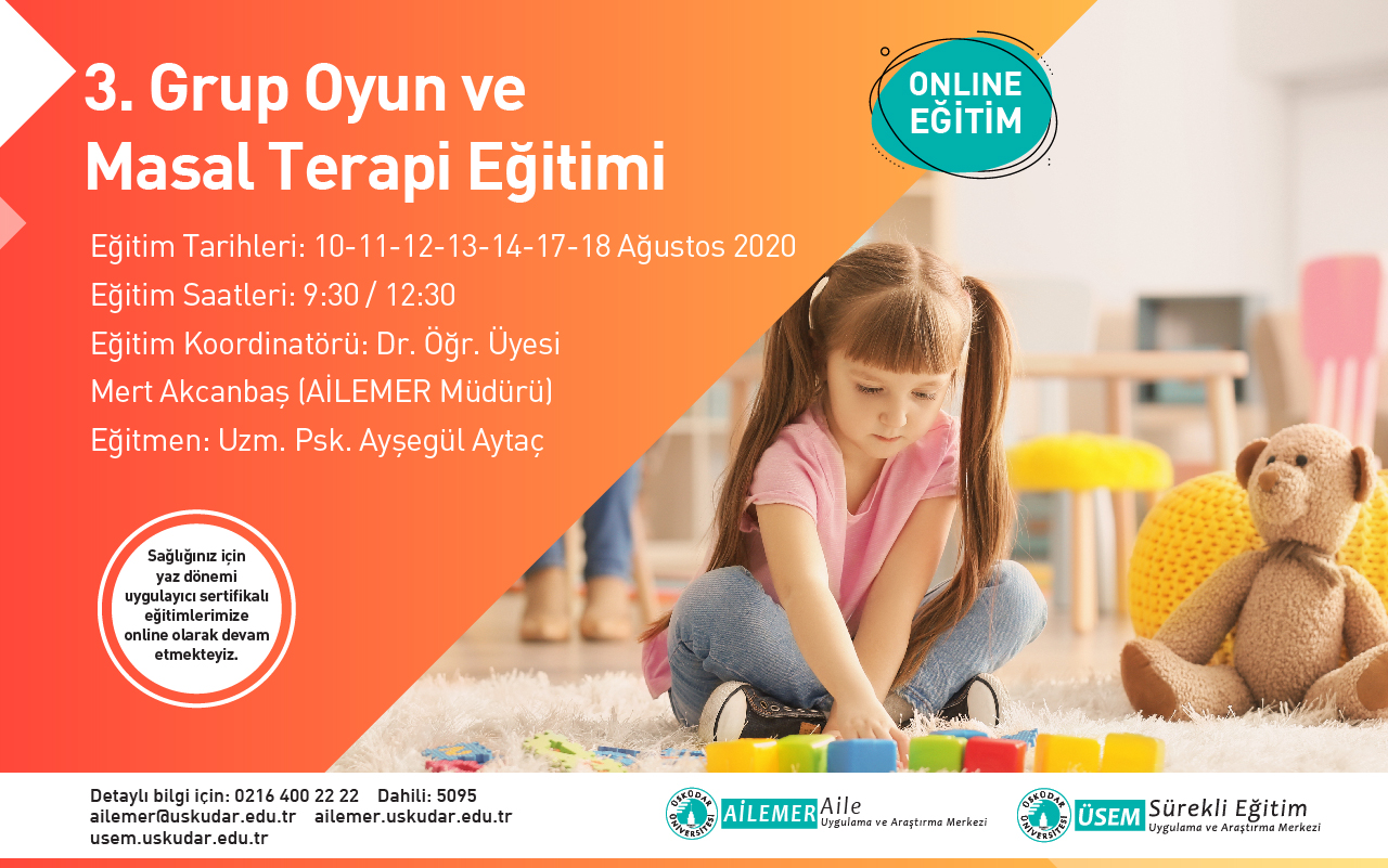 Oyun ve Masal Terapisi Uygulayıcı Eğitimi