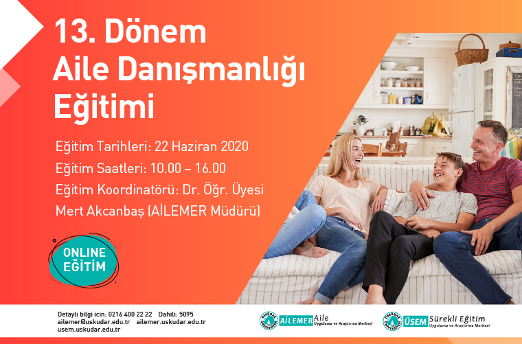 AİLEMER XIII. YAZ DÖNEMİ ONLINE HIZLANDIRILMIŞ AİLE DANIŞMANLIĞI SERTİFİKA PROGRAMI