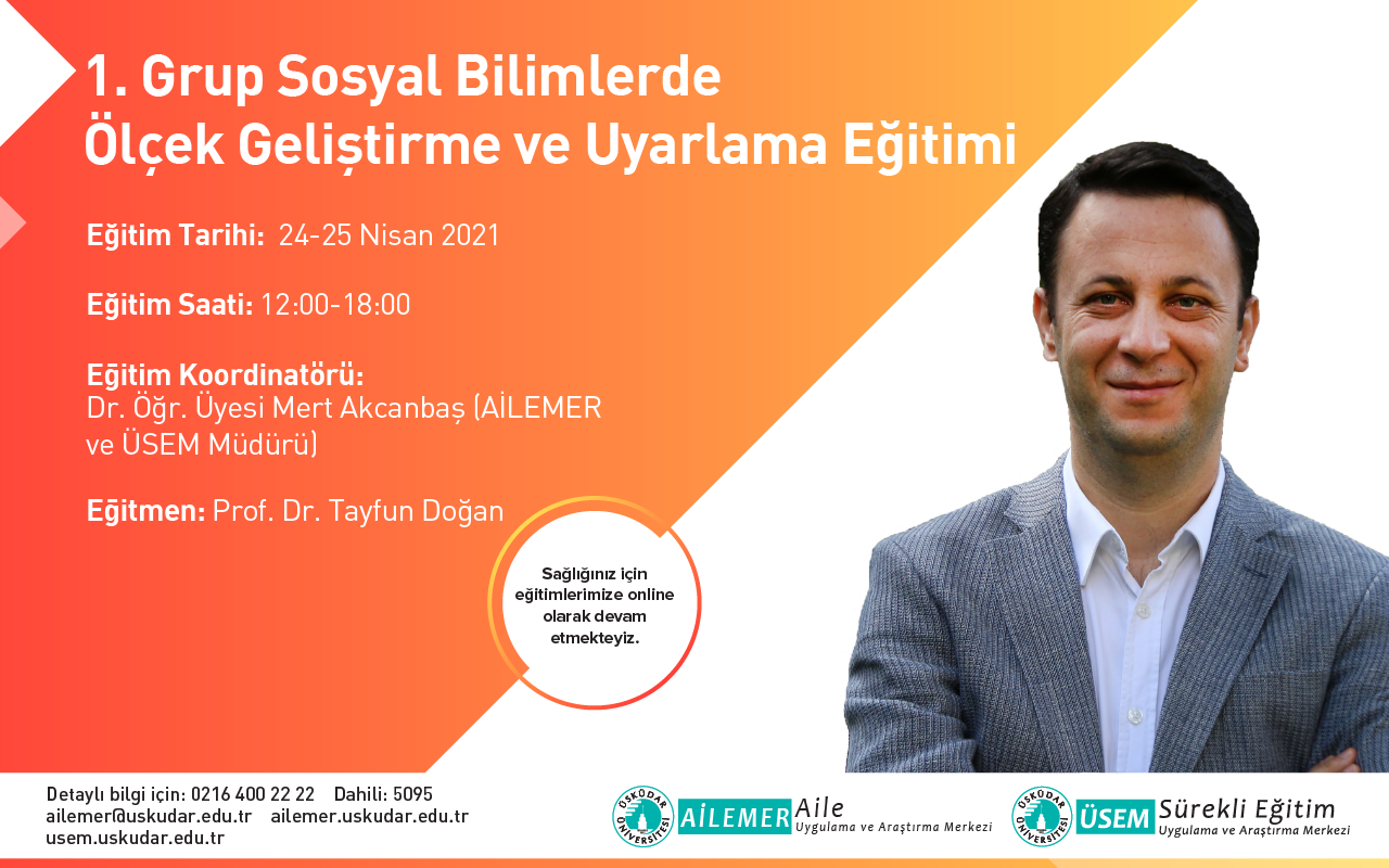 SOSYAL BİLİMLERDE ÖLÇEK GELİŞTİRME VE UYARLAMA EĞİTİMİ