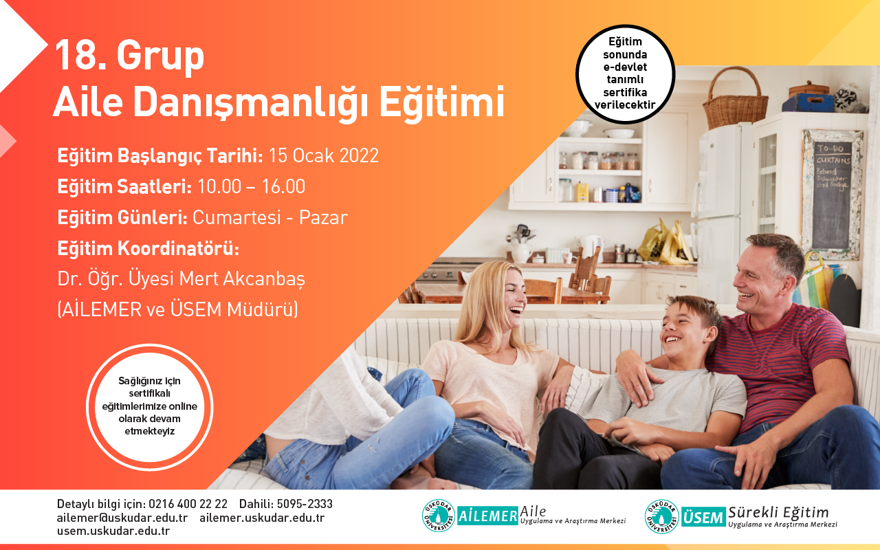 18. GRUP AİLE DANIŞMANLIĞI SERTİFİKA PROGRAMI