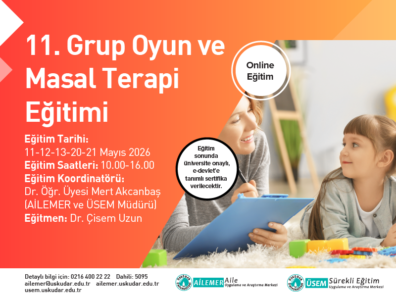 11. GRUP OYUN VE MASAL TERAPİSİ UYGULAYICI EĞİTİMİ