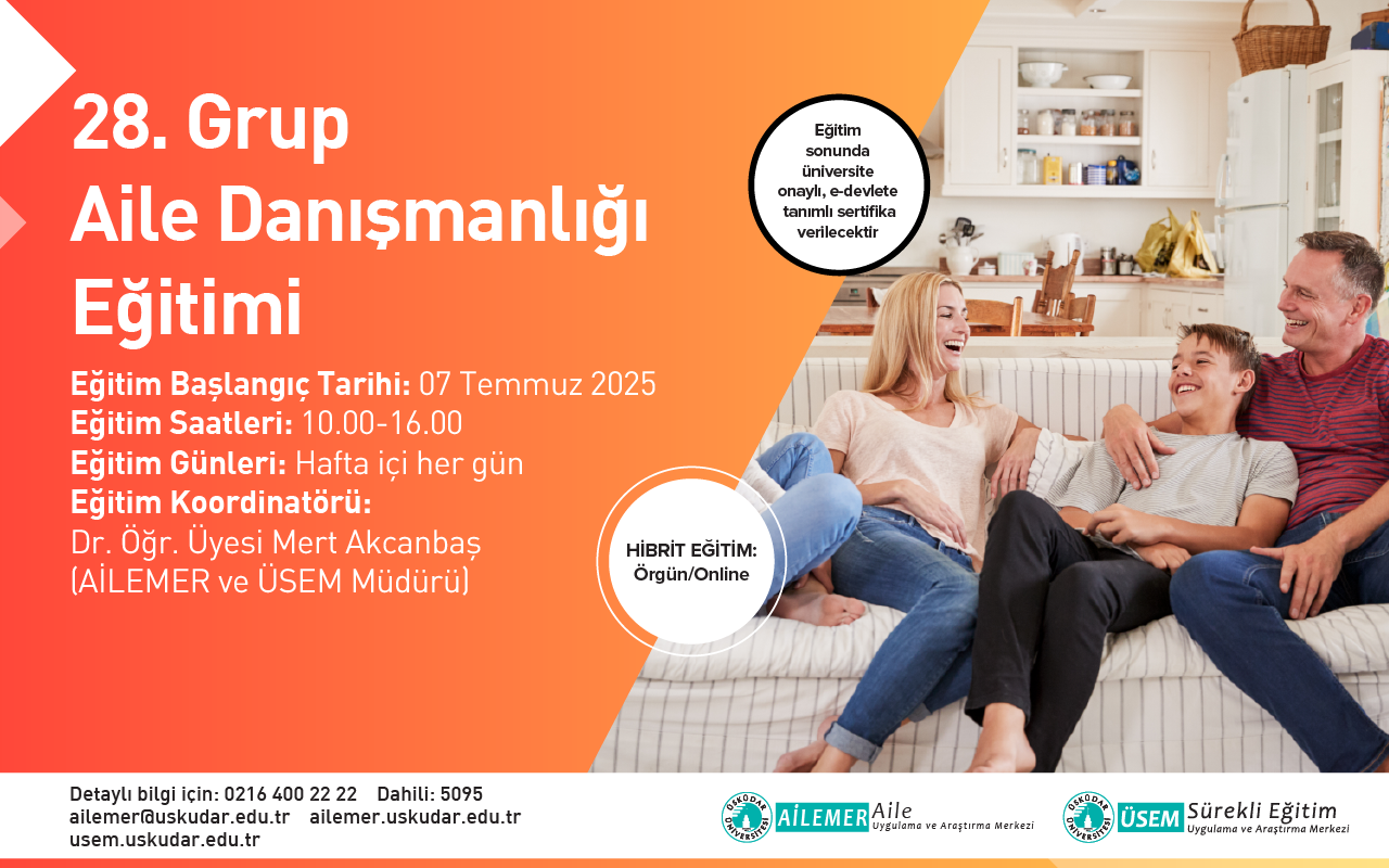 28. Grup Aile Danışmanlığı Sertifika Programı