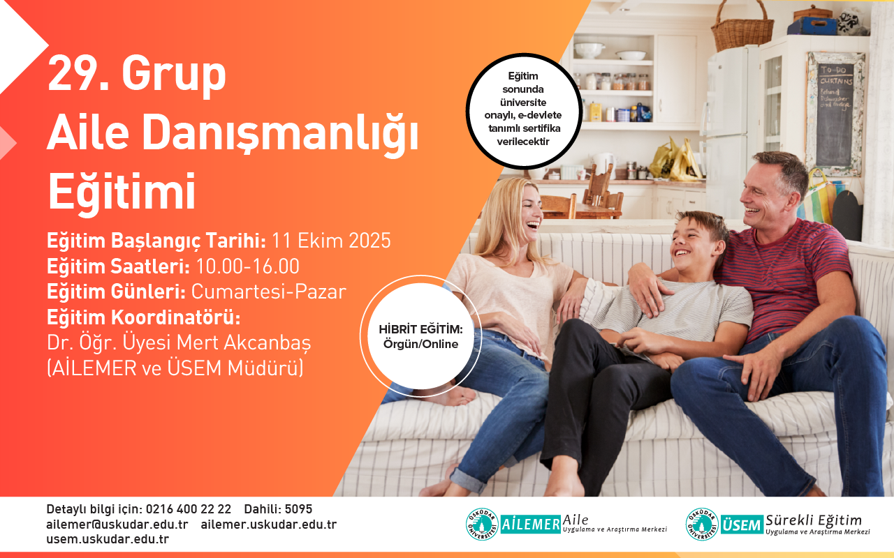 29. Grup Aile Danışmanlığı Sertifika Programı