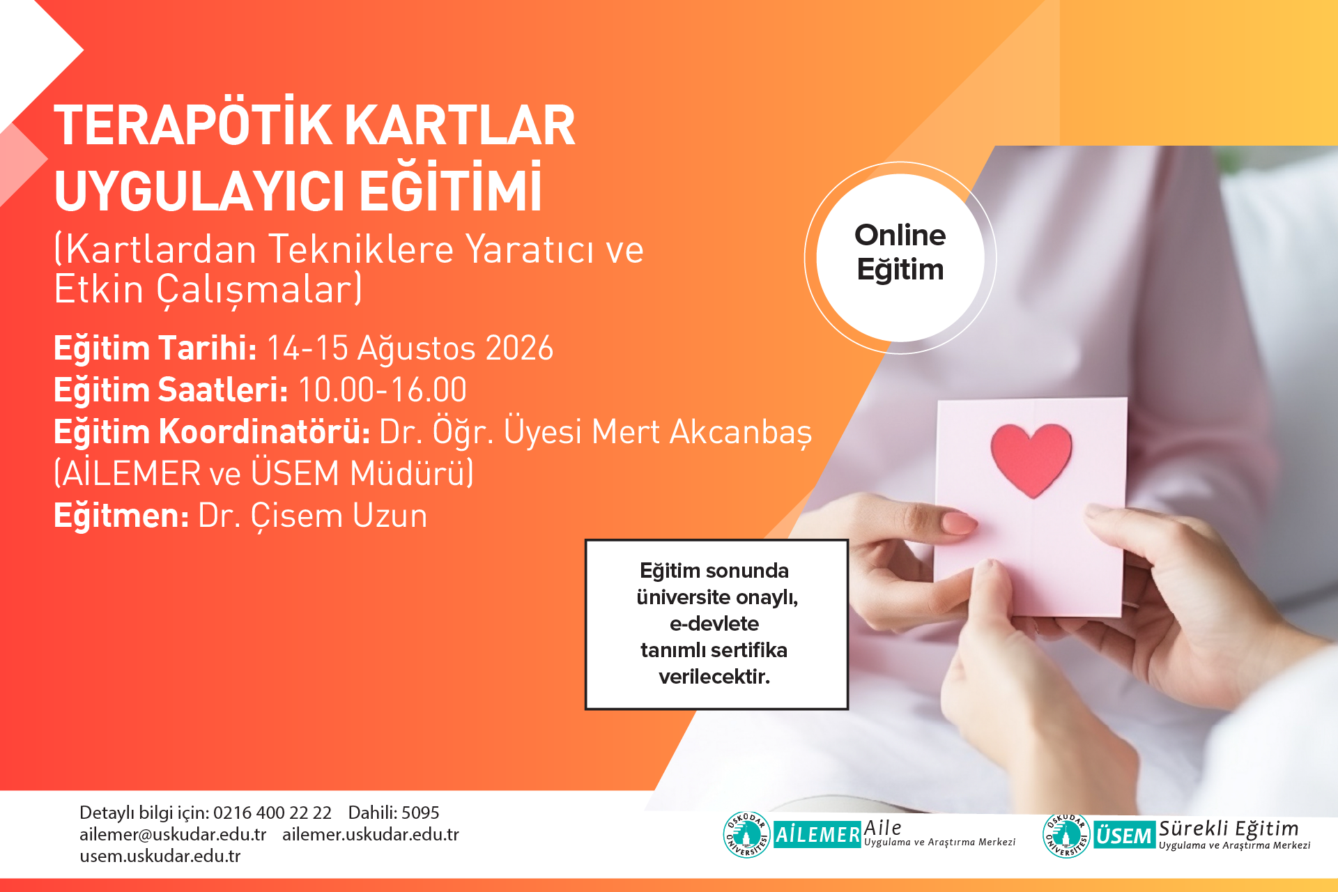 Terapötik Kartlar Uygulayıcı Eğitimi